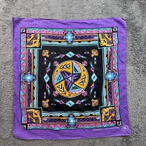 Wamcraft Bandana Unisex OS Purple Vintage Southwestern Tribal Print USA